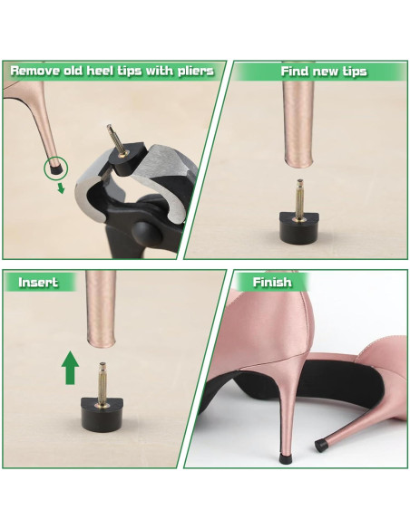 Kit de Reparación de Tacones Altos LEONTOOL con Alicates y 24 Puntas