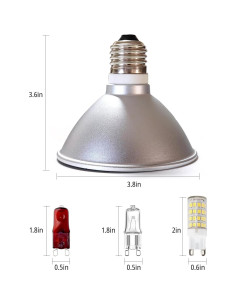 Lámpara de Calor para Reptiles MCLANZOO 25W E26 UVA 2