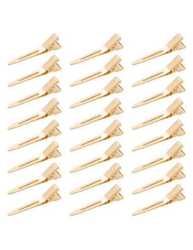 50 Clips de Rizo de Cocodrilo Dorados Bantoye 4.5cm Accesorios