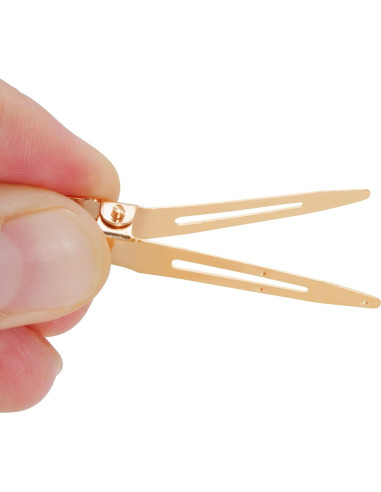 50 Clips de Rizo de Cocodrilo Dorados Bantoye 4.5cm Accesorios