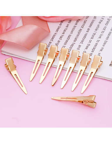 50 Clips de Rizo de Cocodrilo Dorados Bantoye 4.5cm Accesorios