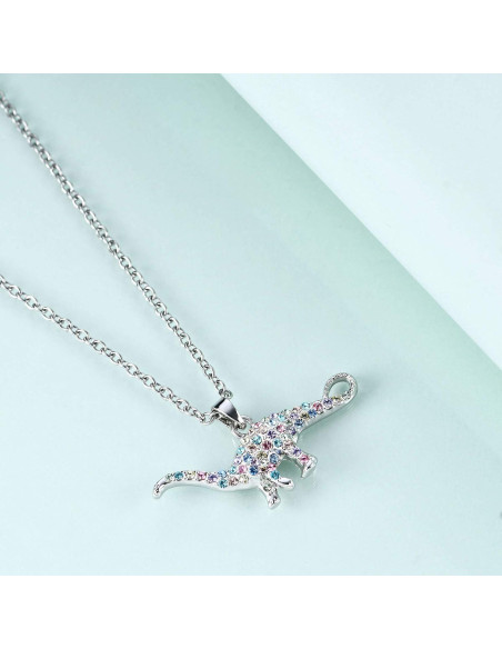 Collar de Dinosaurio T-Rex Luomart para Niñas 41.1 cm