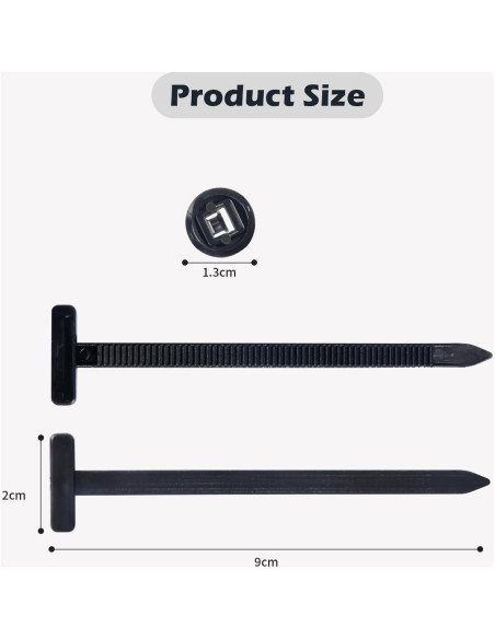 Bridas de Nylon TOOVREN 50PCS Auto-Bloqueo Resistentes UV