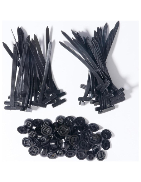 Bridas de Nylon TOOVREN 50PCS Auto-Bloqueo Resistentes UV