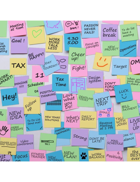 Notas Adhesivas 3x3 MyLifeUNIT - Paquete de 54 Bloc 5400 Hojas