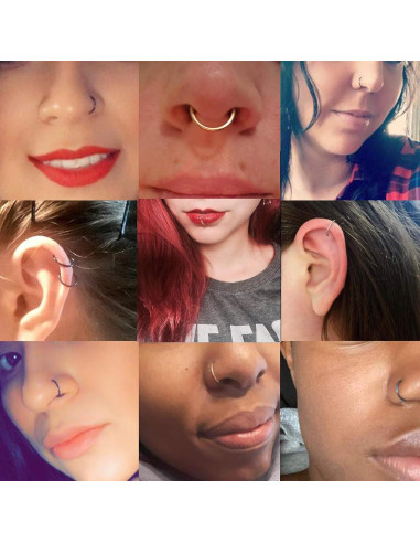 10 Aros de Septum Besteel Acero Quirúrgico 316L 8/10/12MM