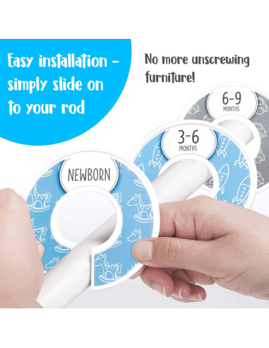 Divisores de Armario para Bebés Elle con Amor - Juego de 8