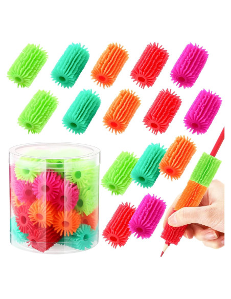 Chivao 25 Pcs Agarre Suave para Lápices de Silicona Colorido