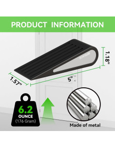 Cuña de Goma Antideslizante KXIPB - Negro - 12.7x4x3 cm 2