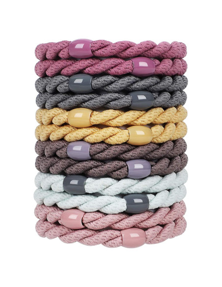 12 Gomas de Pelo Elásticas COZEASY Multicolor para Niñas y Mujeres