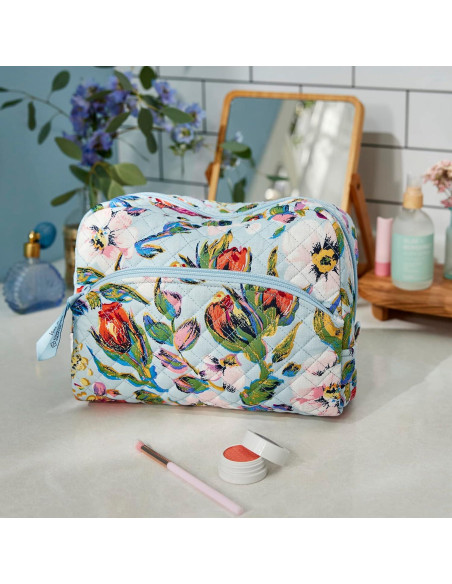 Organizador de Maquillaje Grande Vera Bradley Algodón Reciclado