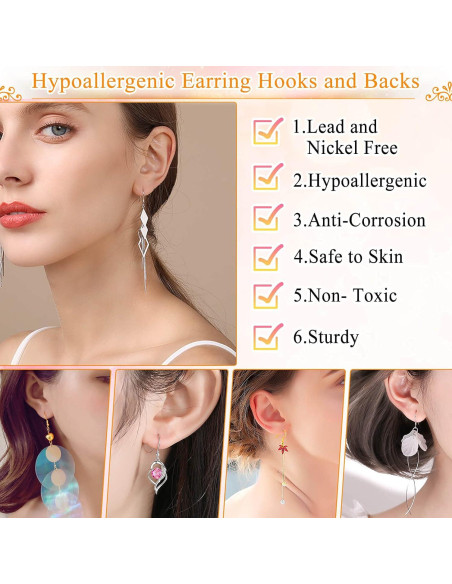 Kit de Fabricación de Pendientes Modacraft 2000 Piezas Hipoalergénico