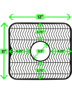 DecorRack 2 Protectores de Fregadero de Cocina 30x28 cm Negro 2