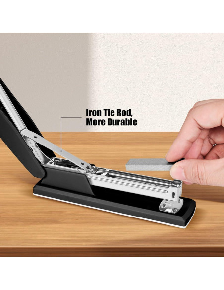 Engrapadora Muxdilu Negra 25 Hojas con 1000 Grapas y Quitagrapas