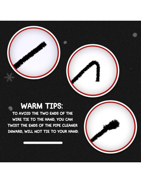 180 Limpiadores de Tubos Chenille Negros SHWAKK 30 cm Manualidades