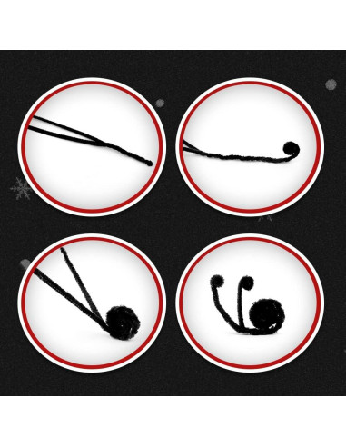 180 Limpiadores de Tubos Chenille Negros SHWAKK 30 cm Manualidades