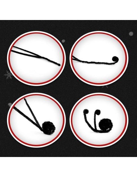 180 Limpiadores de Tubos Chenille Negros SHWAKK 30 cm Manualidades