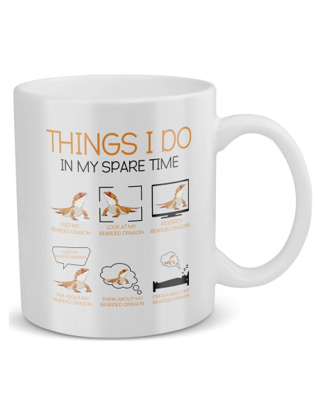 Taza de Café 22Feels Dragón Barbudo 11oz Cerámica Blanca