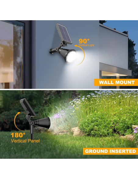 Luces Solares Exteriores APOMAO 36 LEDs 1000LM Ajustables