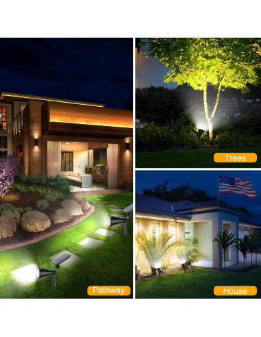 Luces Solares Exteriores APOMAO 36 LEDs 1000LM Ajustables