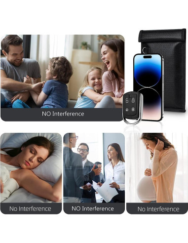 Bolsas Faraday Simket para Teléfonos y Llaves de Auto - 2 Piezas