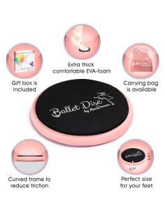 Disco de Giro de Ballet MaxDancer Rosa 14 cm para Piruetas 2
