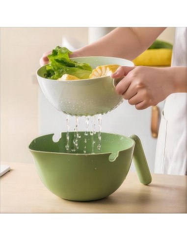 Colador de Cocina 2 en 1 Elite Aiwei Verde Aguacate 295g