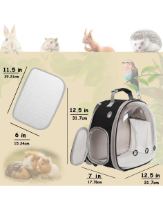 Mochila Transportadora para Dragón Barbudo Halinfer Negra 2