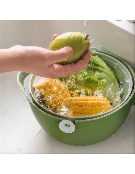 Colador de Cocina 2 en 1 Elite Aiwei Verde Aguacate 295g