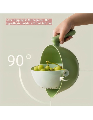 Colador de Cocina 2 en 1 Elite Aiwei Verde Aguacate 295g