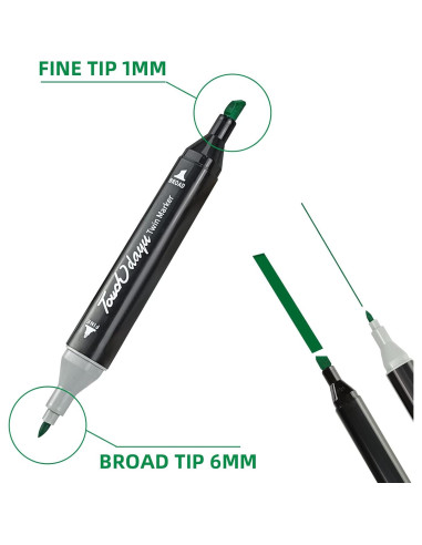 Marcadores de Dibujo GCVOPTON 60 Colores Doble Punta