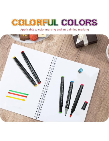 Marcadores de Dibujo GCVOPTON 60 Colores Doble Punta