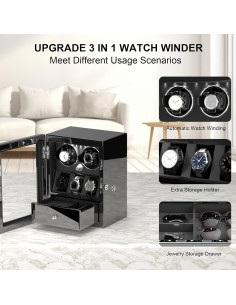 Winder de Reloj DUKWIN para 2 Relojes Automáticos con Almacenamiento 2