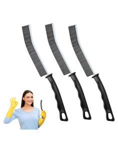 Cepillo de Limpieza de Ranuras FUIART - 3 Piezas, Cerdas Duras