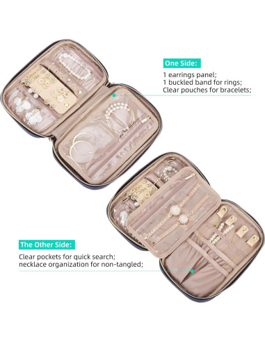 Estuche de Joyería NISHEL Azul Egeo Compacto 24.1x14cm