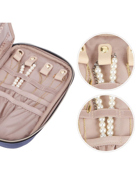 Estuche de Joyería NISHEL Azul Egeo Compacto 24.1x14cm