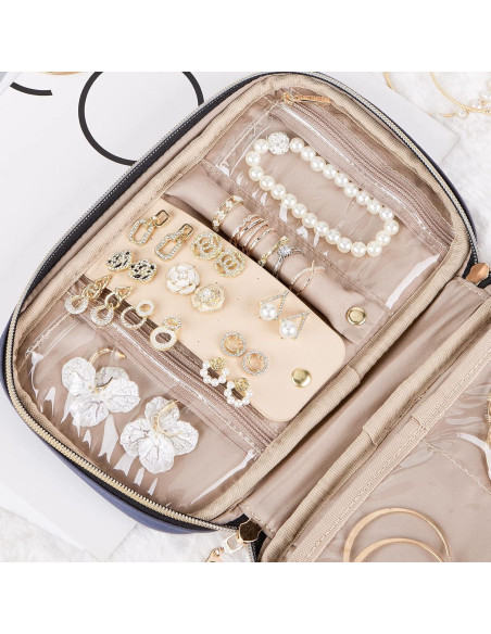 Estuche de Joyería NISHEL Azul Egeo Compacto 24.1x14cm