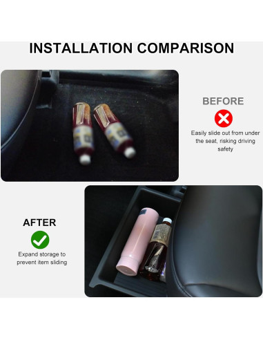 Organizador Bajo el Asiento ZDOLL para Tesla Modelo Y/X 2019-2024