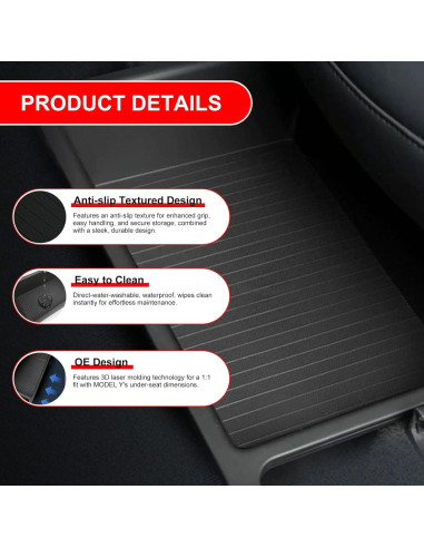Organizador Bajo el Asiento ZDOLL para Tesla Modelo Y/X 2019-2024