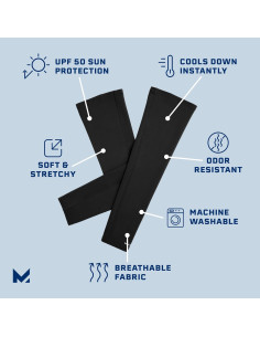 Mangas Solares Refrigerantes MISION - UPF 50 - Negro 2