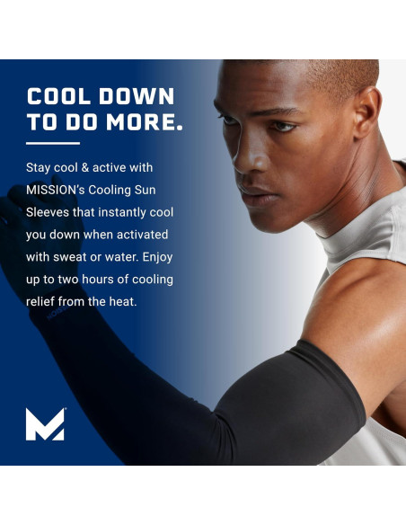 Mangas Solares Refrigerantes MISION - UPF 50 - Negro