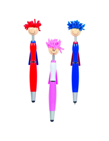 Juego de bolígrafos y stylus Geddes 18 unidades MOP colores