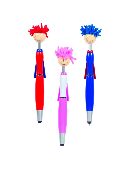 Juego de bolígrafos y stylus Geddes 18 unidades MOP colores