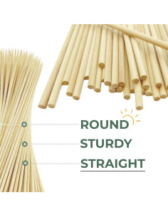 Pinchos de Bambú 15.24 cm Bonsucee 200PCS Ecológicos para BBQ 2
