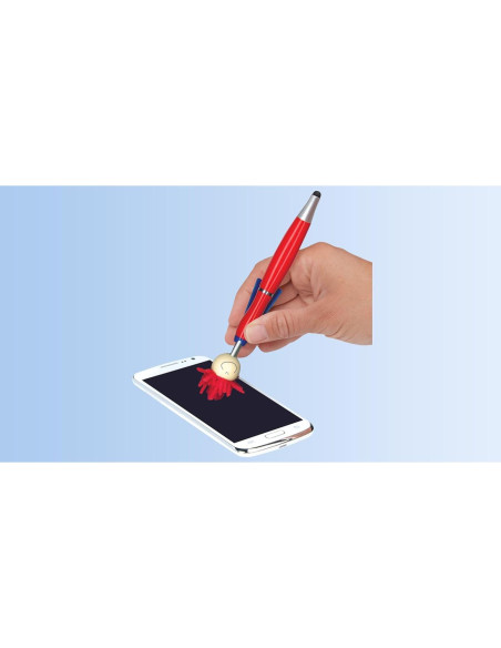 Juego de bolígrafos y stylus Geddes 18 unidades MOP colores