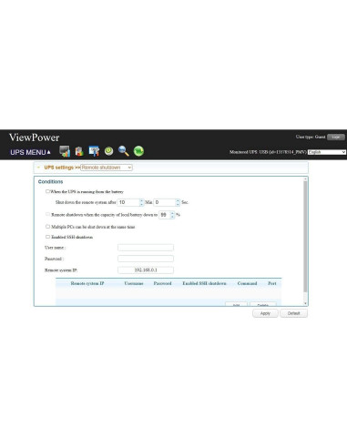 UPS Interactivo OPTI-UPS TS2000E 2000VA 1200W con AVR