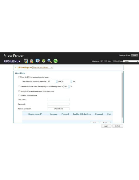 UPS Interactivo OPTI-UPS TS2000E 2000VA 1200W con AVR UPS Interactivo OPTI-UPS TS2000E 2000VA 1200W con AVR