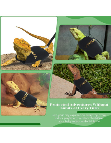 Conjunto Arnés y Correa Ajustable Quilax para Dragón Barbudo