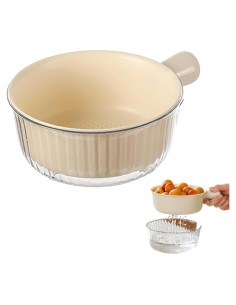 Juego de Coladores Pequeños Iensen 2 Piezas Beige 20.1x15.2 cm