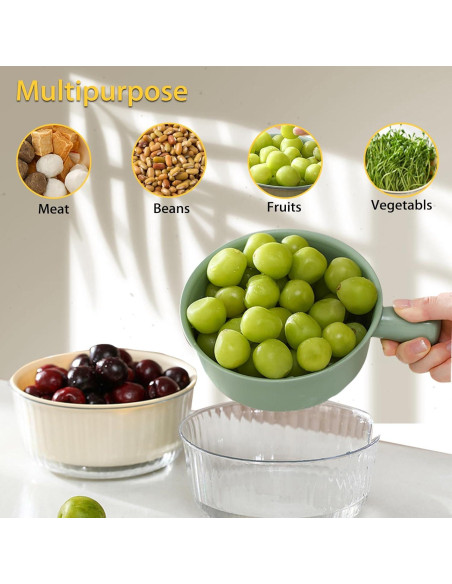 Juego de Coladores Pequeños Iensen 2 Piezas Beige 20.1x15.2 cm